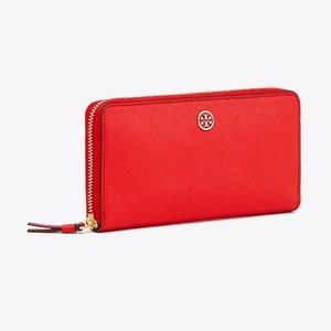 NEW Tory Burch Robinson Zip Continental Wallet